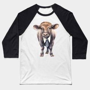 African Cape Buffalo Wearing a Tie Baseball T-Shirt